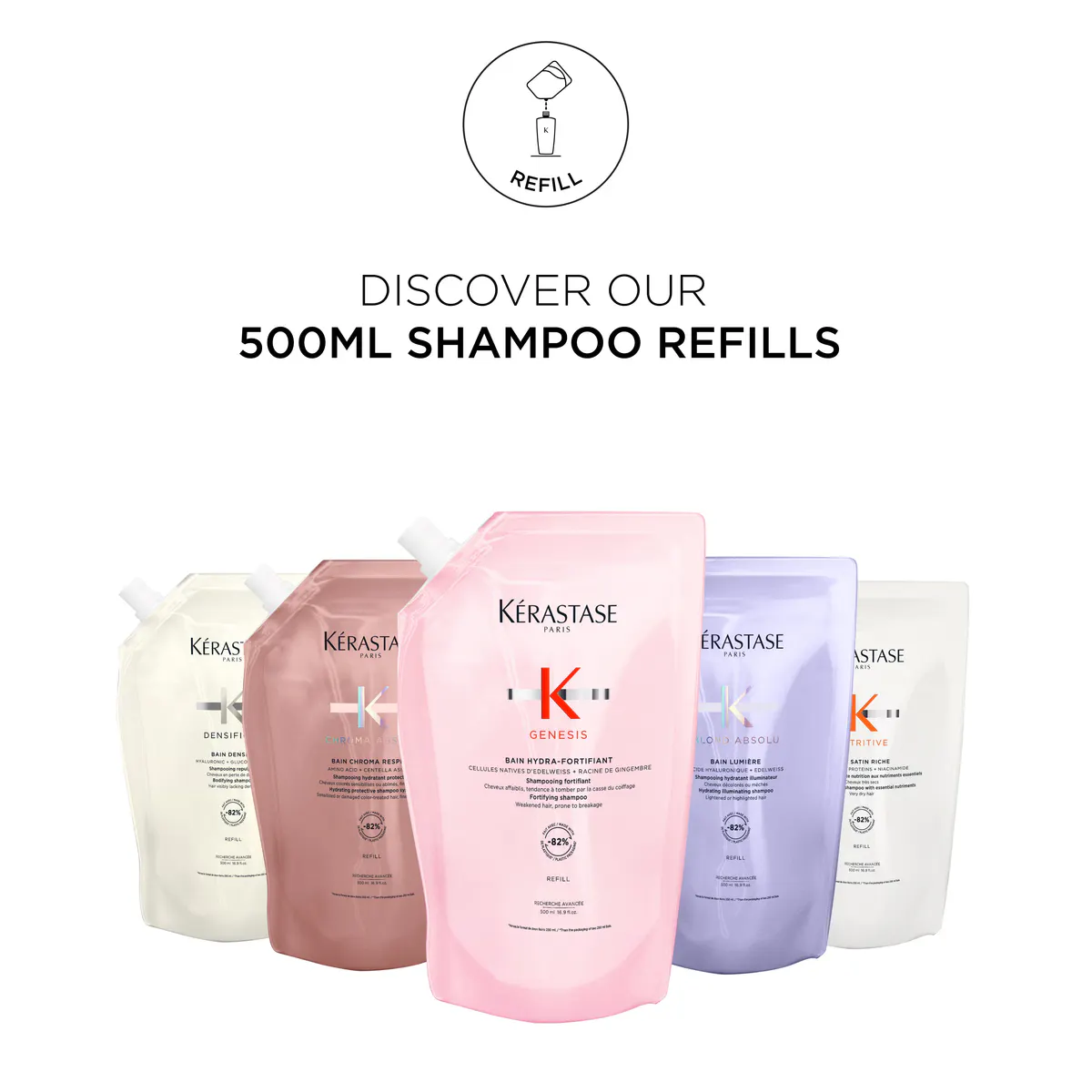 Kérastase Blond Absolu Bain Lumiére Refill Shampoo Pouch For Lightened and Highlighted Hair 500ml, view 7