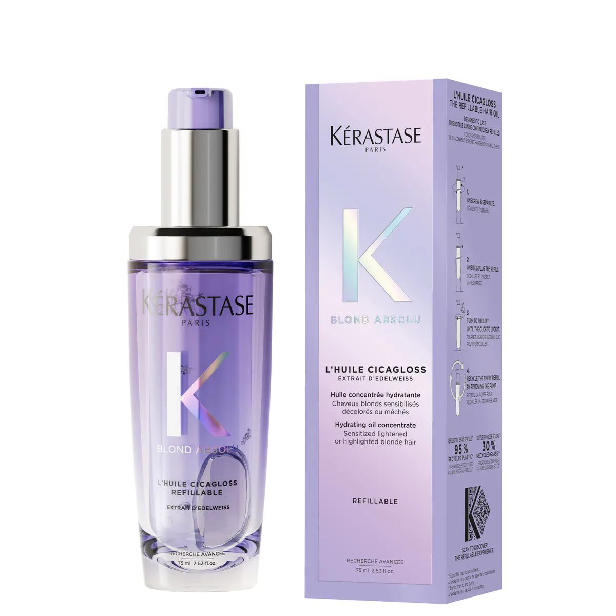Kérastase Blonde Absolu Refillable Oil 75ml, view 6