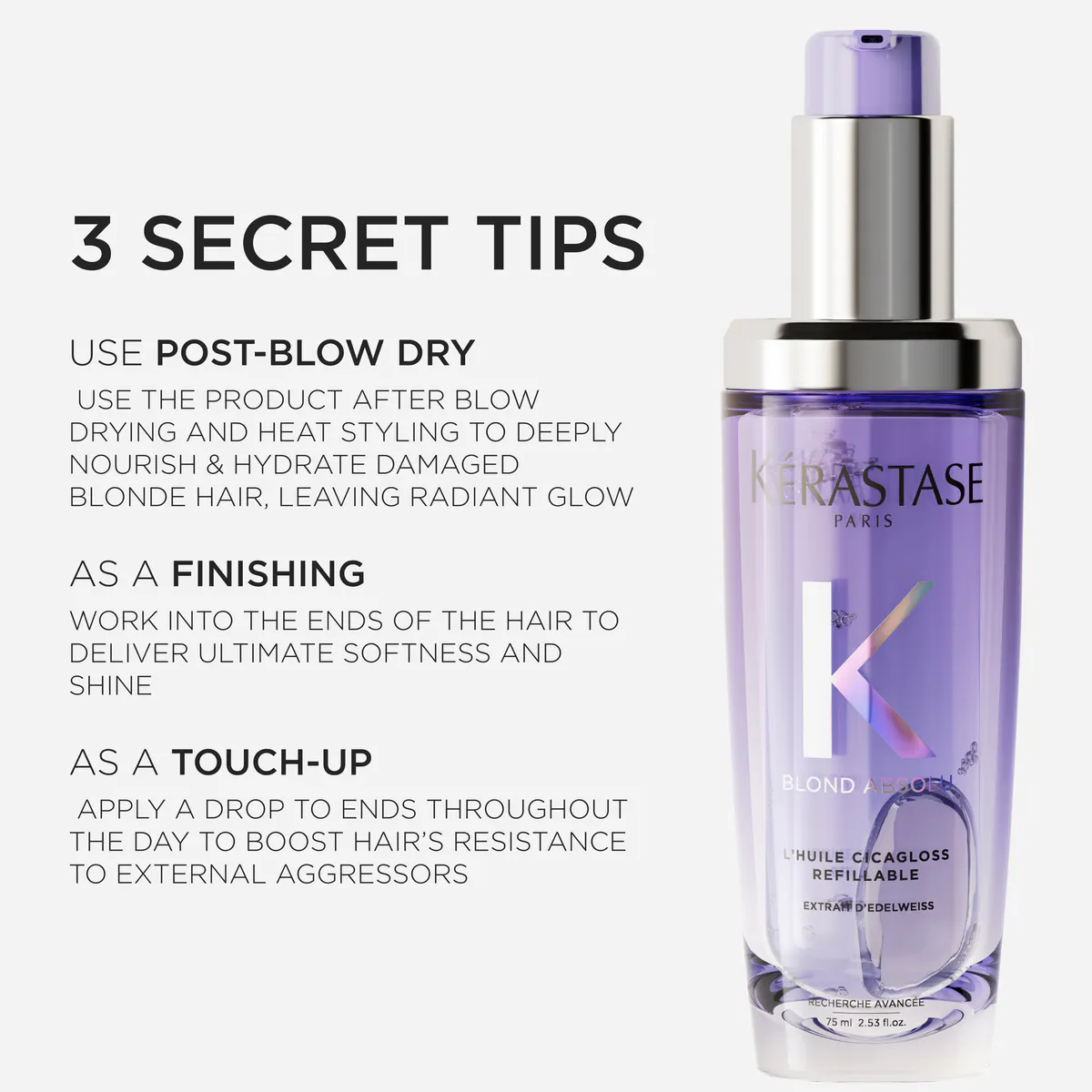Kérastase Blonde Absolu Oil Refill Only 75ml, view 3
