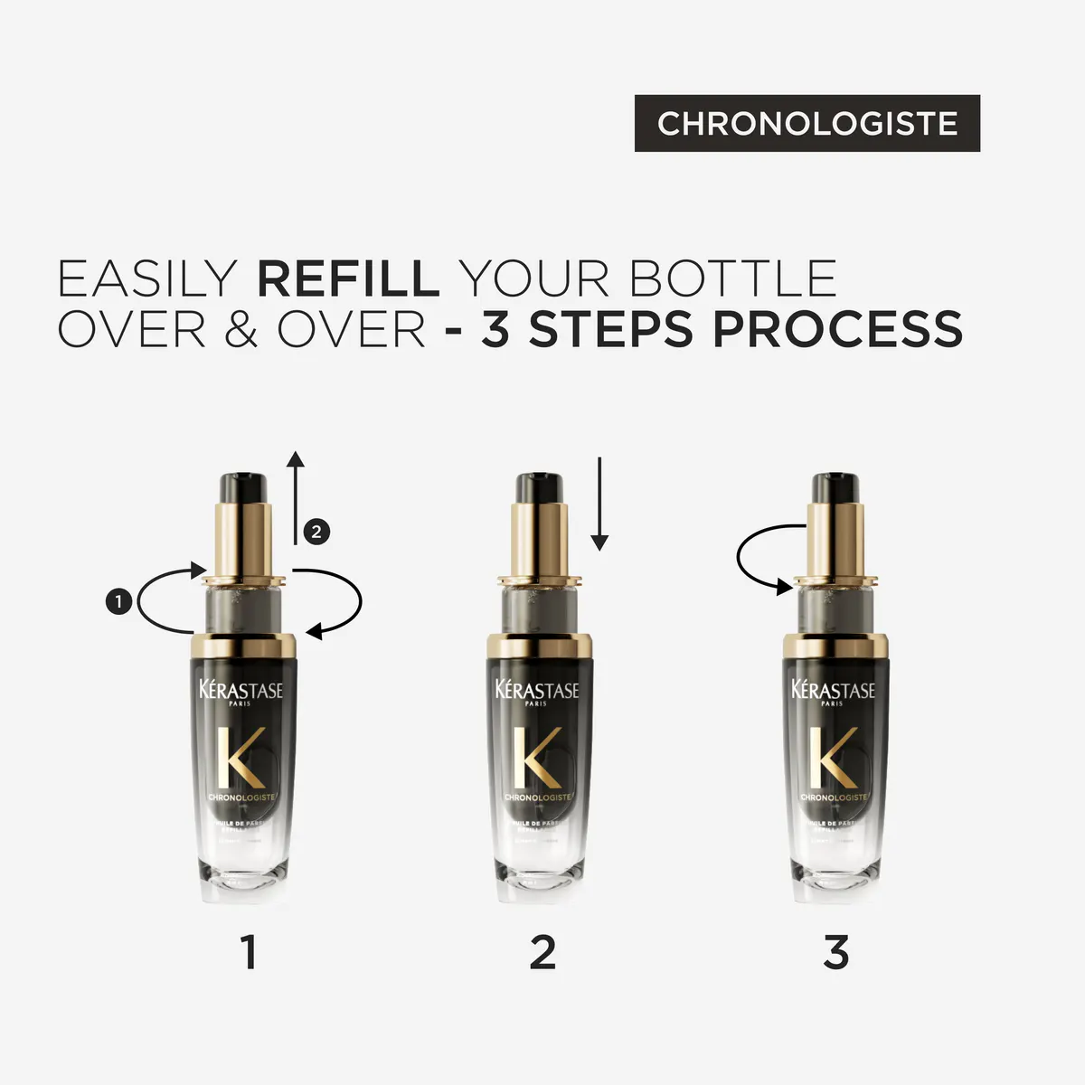 Kérastase Chronologiste L'Huile De Parfum Hair Oil Refill Only 75ml, view 6