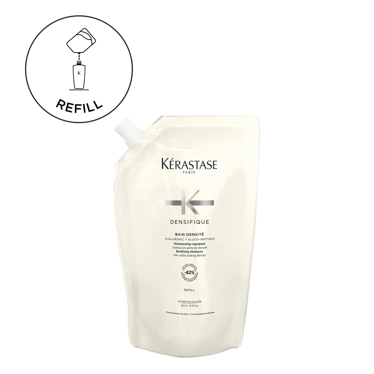 Kérastase Densifique Bain Densité Refill Shampoo Pouch For Hair Visibly Lacking Density 500ml