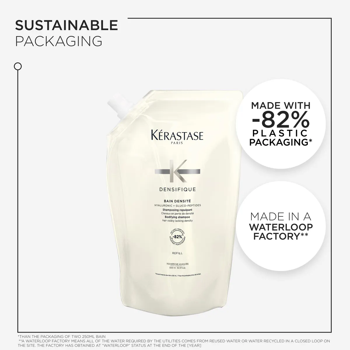 Kérastase Densifique Bain Densité Refill Shampoo Pouch For Hair Visibly Lacking Density 500ml, view 7