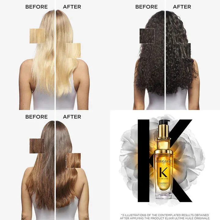Kérastase Elixir Ultime Hair Oil + Refill 75ml Bundle, view 3