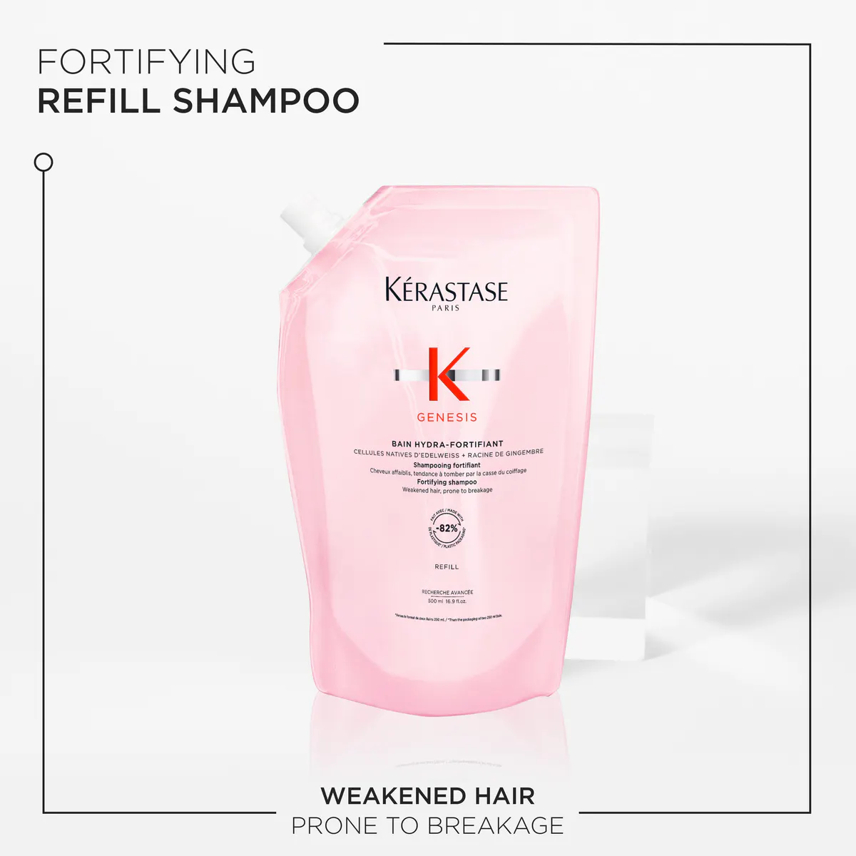 Kérastase Genesis Bain Hydro-Fortifiant Refill Shampoo Pouch - Weakened Hair Prone To Breakage 500ml, view 5