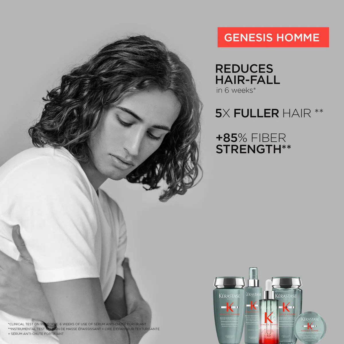 Kérastase Genesis Homme Thickening Boosting Shampoo 250ml, view 5