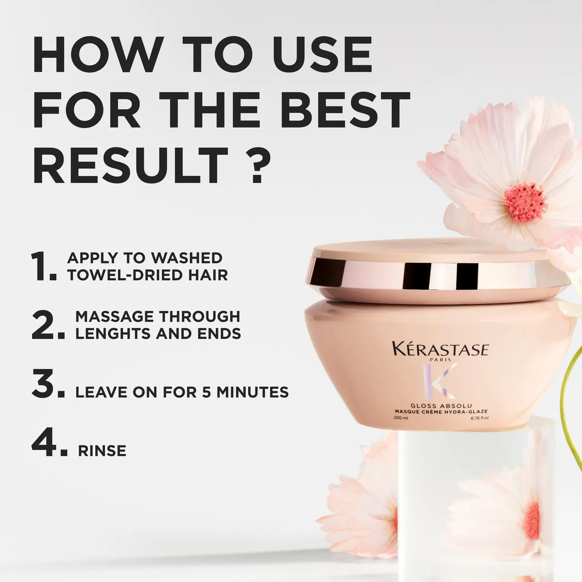 Kérastase Gloss Absolu Masque Crème Hydra-Glaze Mask 200ml, view 6