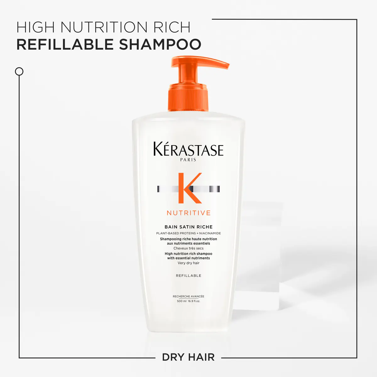 Kérastase Nutritive Bain Satin Riche Shampoo For Very Dry Hair 500ml, view 7