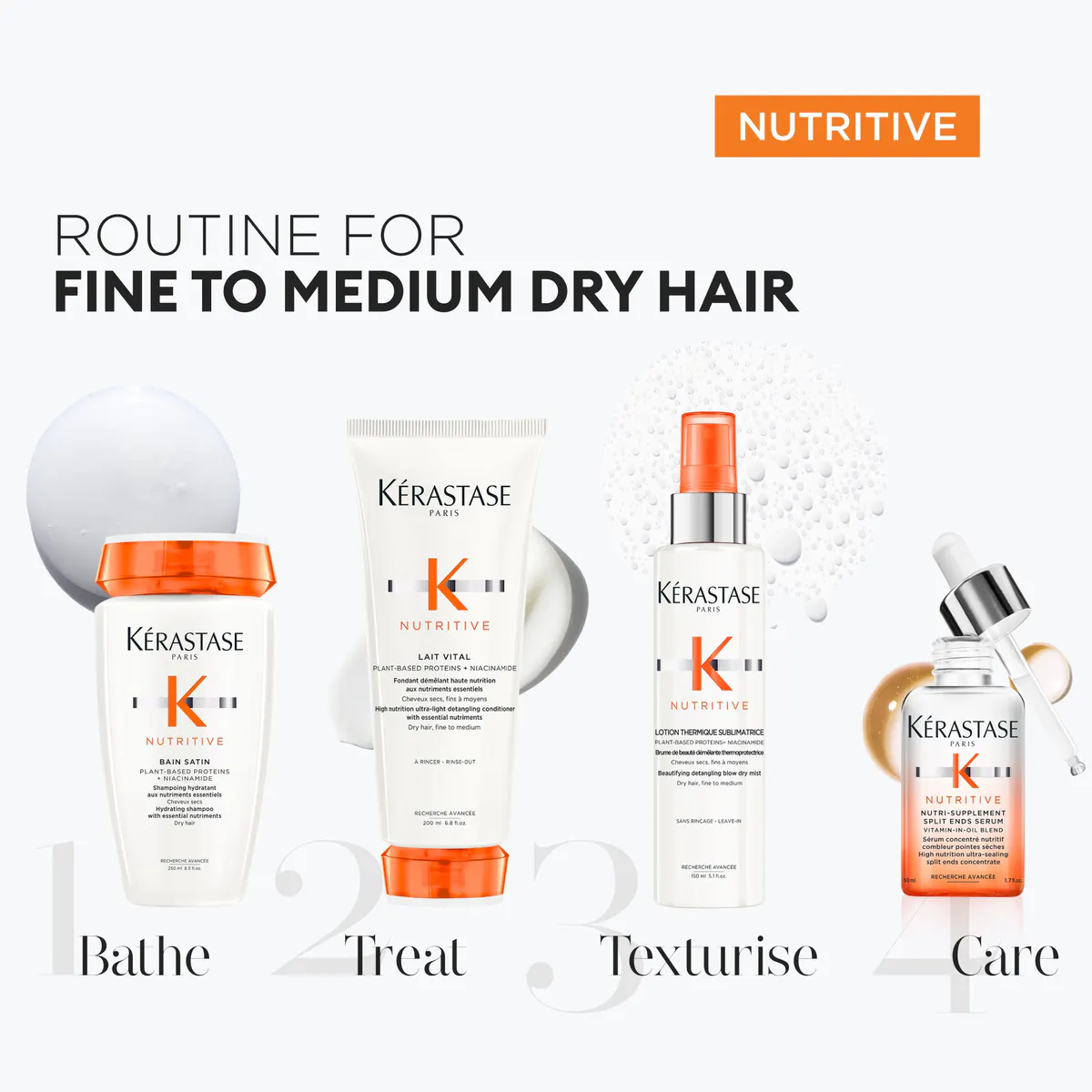 Kérastase Nutritive Detangling Conditioner for Fine to Medium-Dry Hair 200ml, view 7