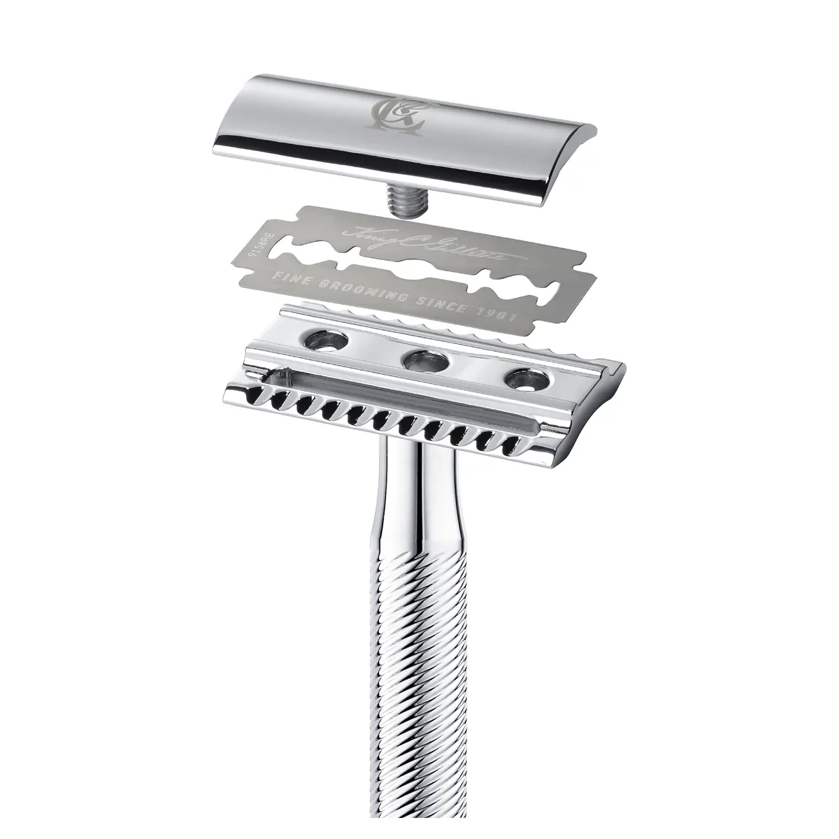 King C. Gillette Double Edge Razor + 10 Razor Blades, view 6
