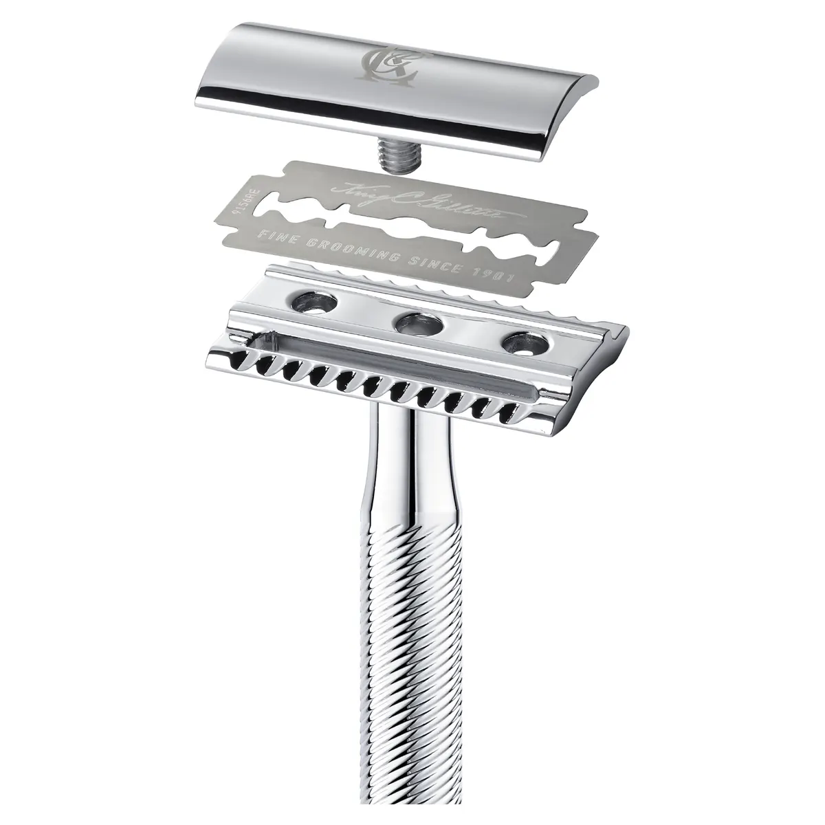King C. Gillette Double Edge Razor + 5 Razor Blades, view 4