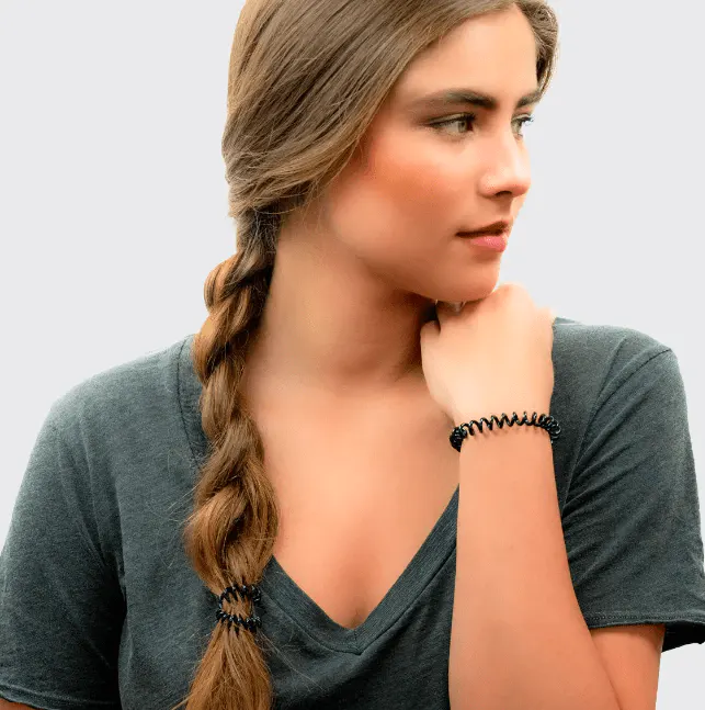 Kitsch 8 Pack Hair Coils - Black, view 3