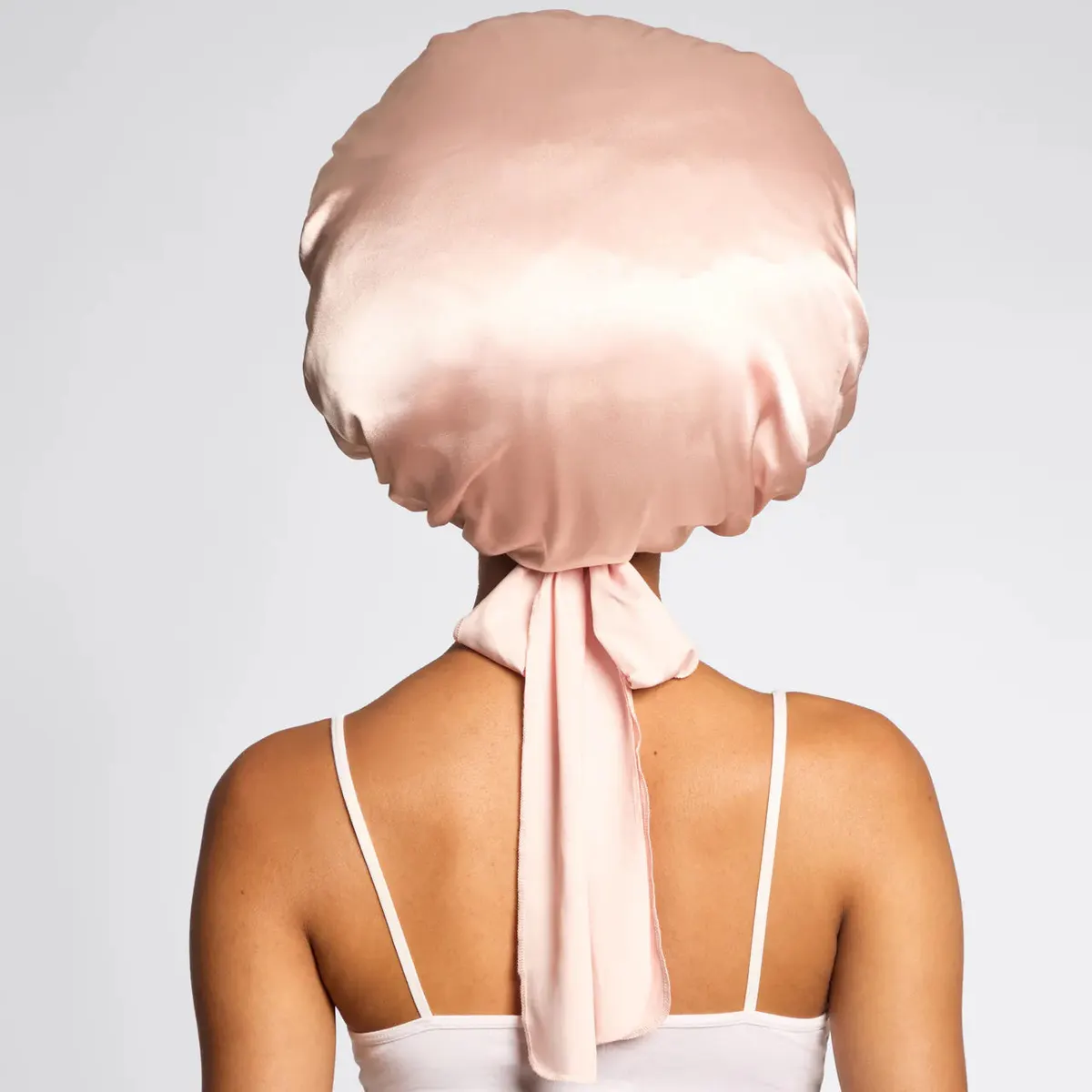 Kitsch Adjustable Oversized Satin Bonnet 1pc - Blush, view 3