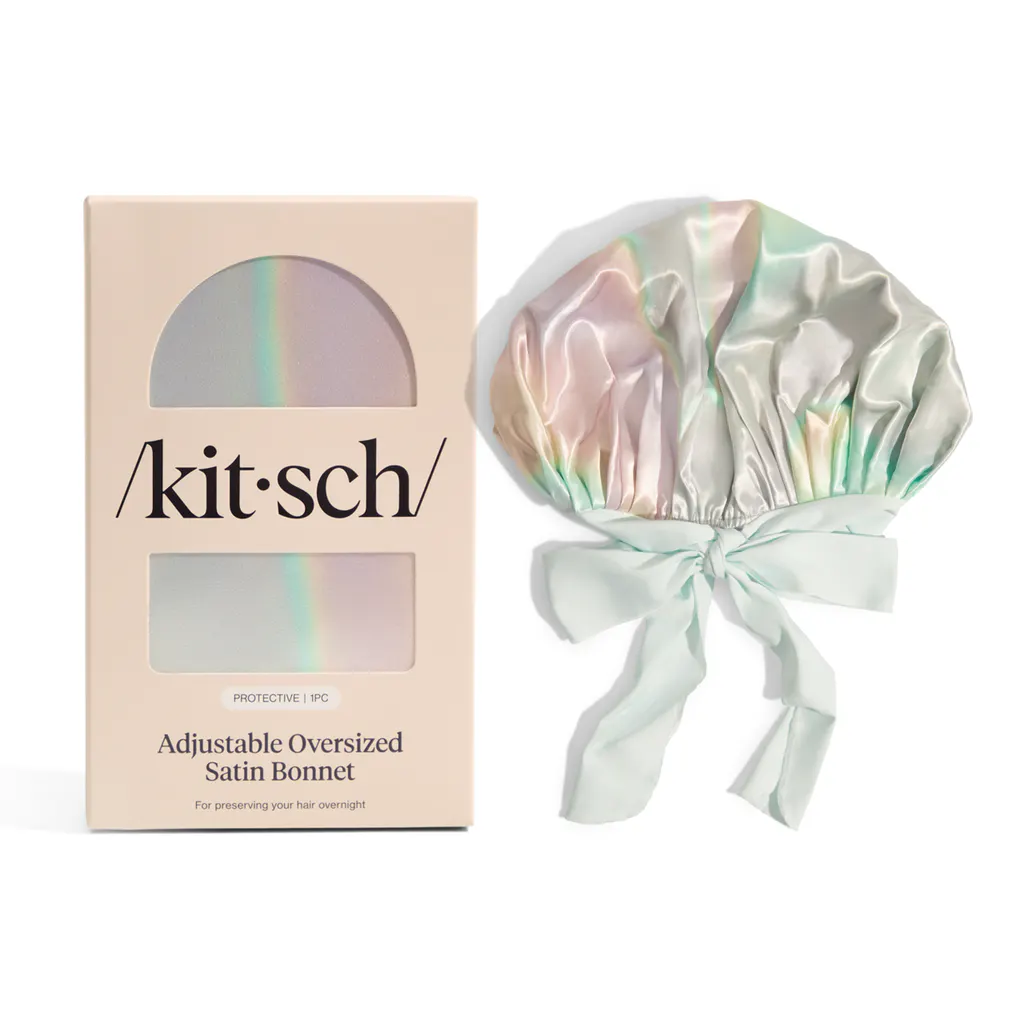 Kitsch Adjustable Oversized Satin Bonnet - Aura 1pc