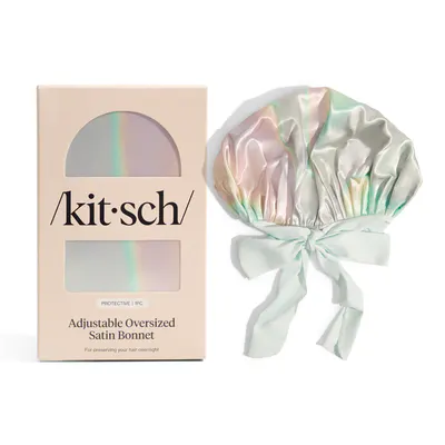 Kitsch Adjustable Oversized Satin Bonnet - Aura 1pc