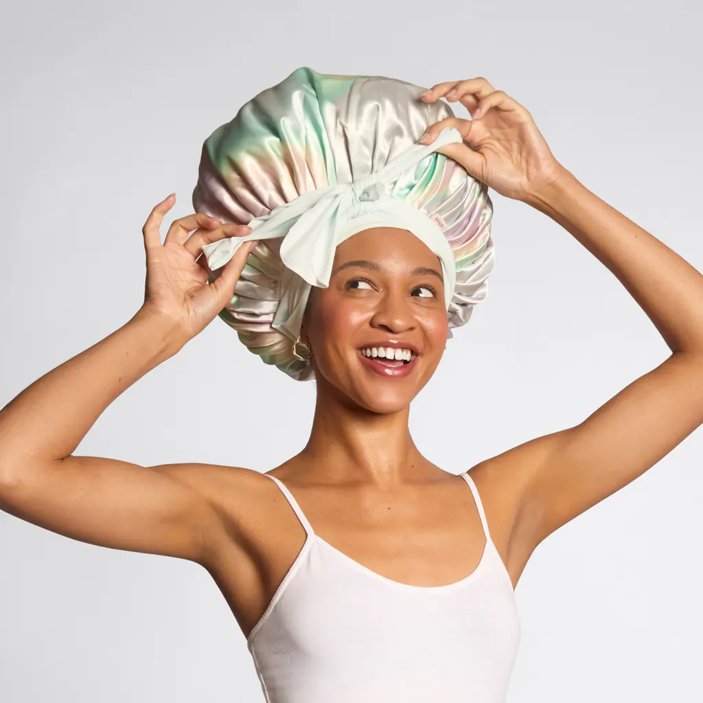 Kitsch Adjustable Oversized Satin Bonnet - Aura 1pc, view 2