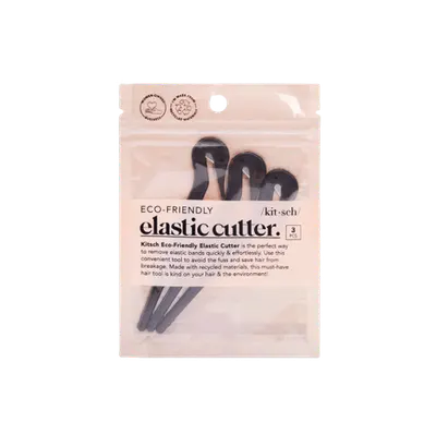 Kitsch Eco-Friendly Elastic Cutters 3pc Set - Black