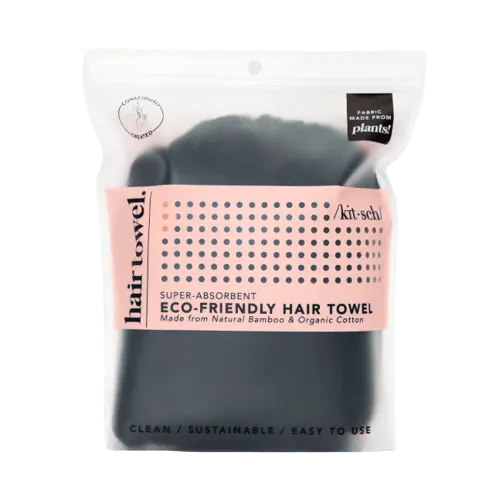Kitsch Eco-Friendly Hair Towel - Black