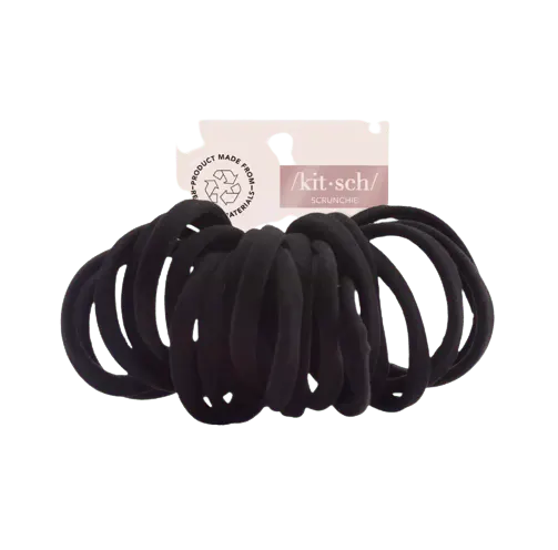Kitsch Eco-Friendly Nylon Elastics 20pc set - Black