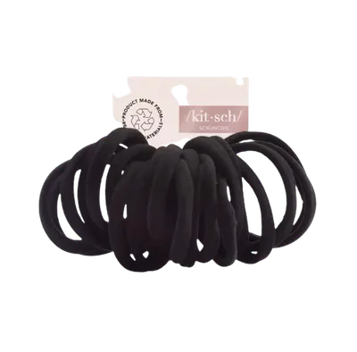 Kitsch Eco-Friendly Nylon Elastics 20pc set - Black