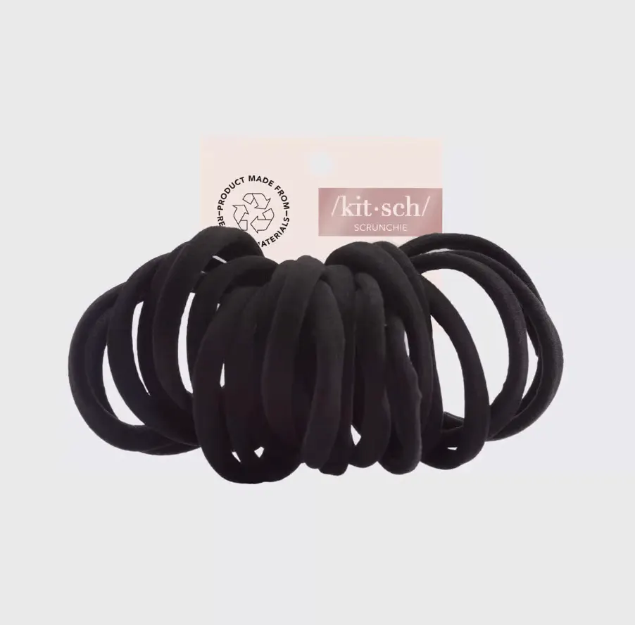 Kitsch Eco-Friendly Nylon Elastics 20pc set - Black, view 2