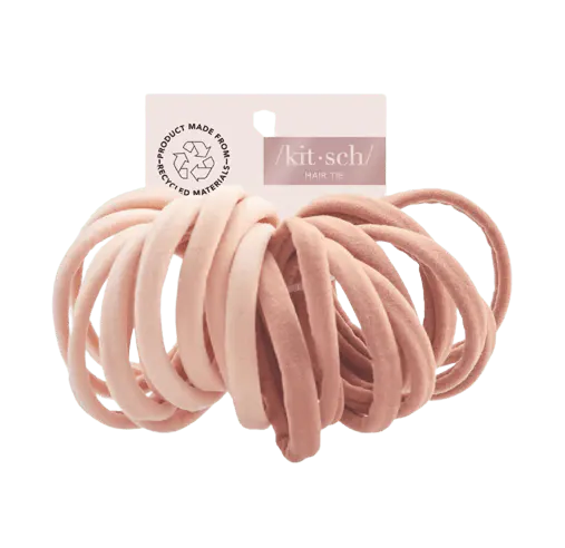 Kitsch Eco-Friendly Nylon Elastics 20pc set - Blush