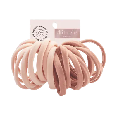 Kitsch Eco-Friendly Nylon Elastics 20pc set - Blush