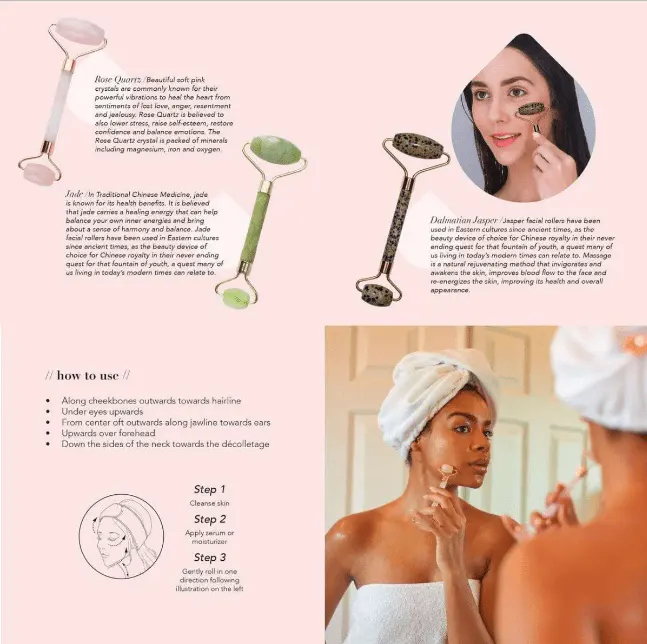 Kitsch Jade Crystal Facial Roller, view 4