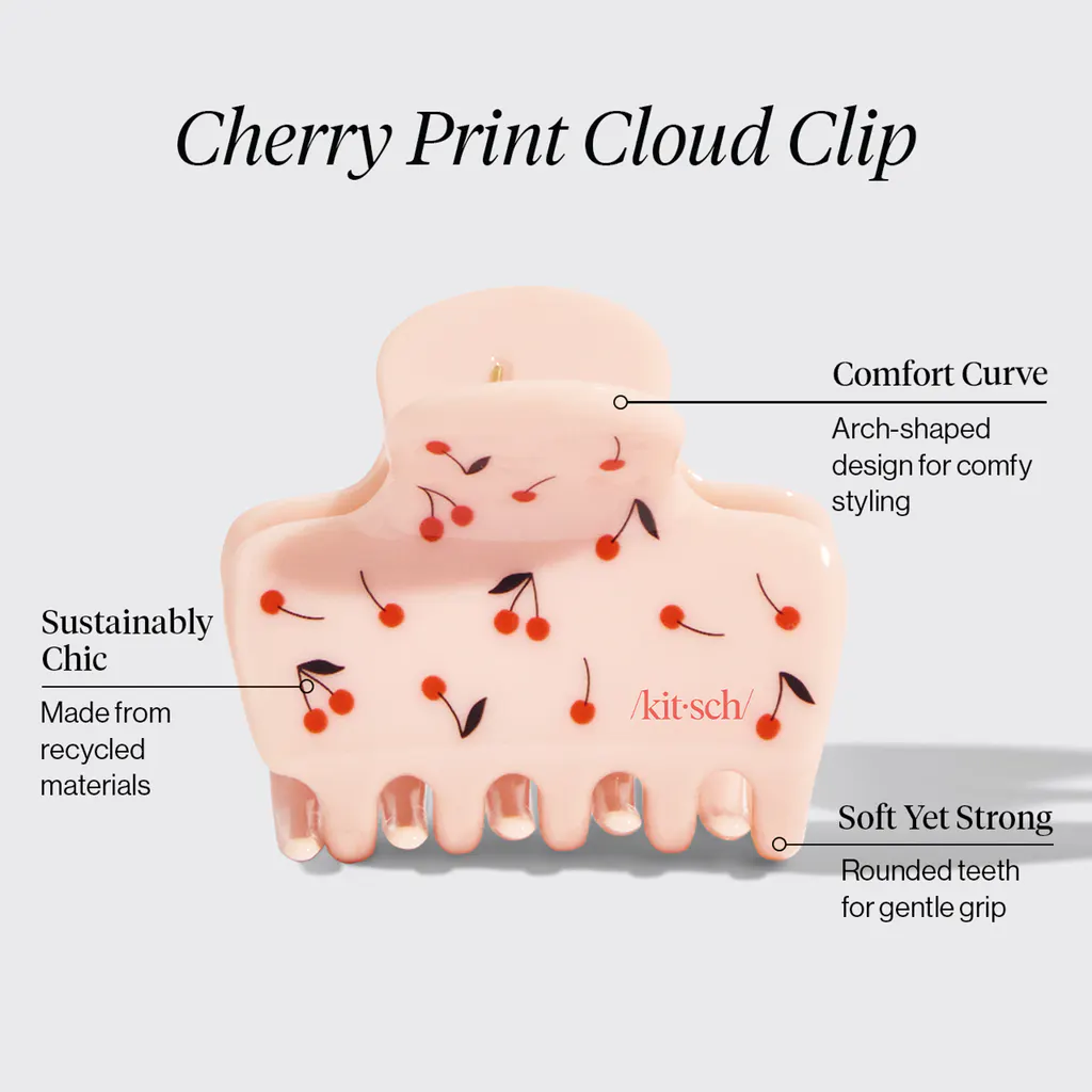 Kitsch Medium Cloud Clip - Cherry Print, view 2