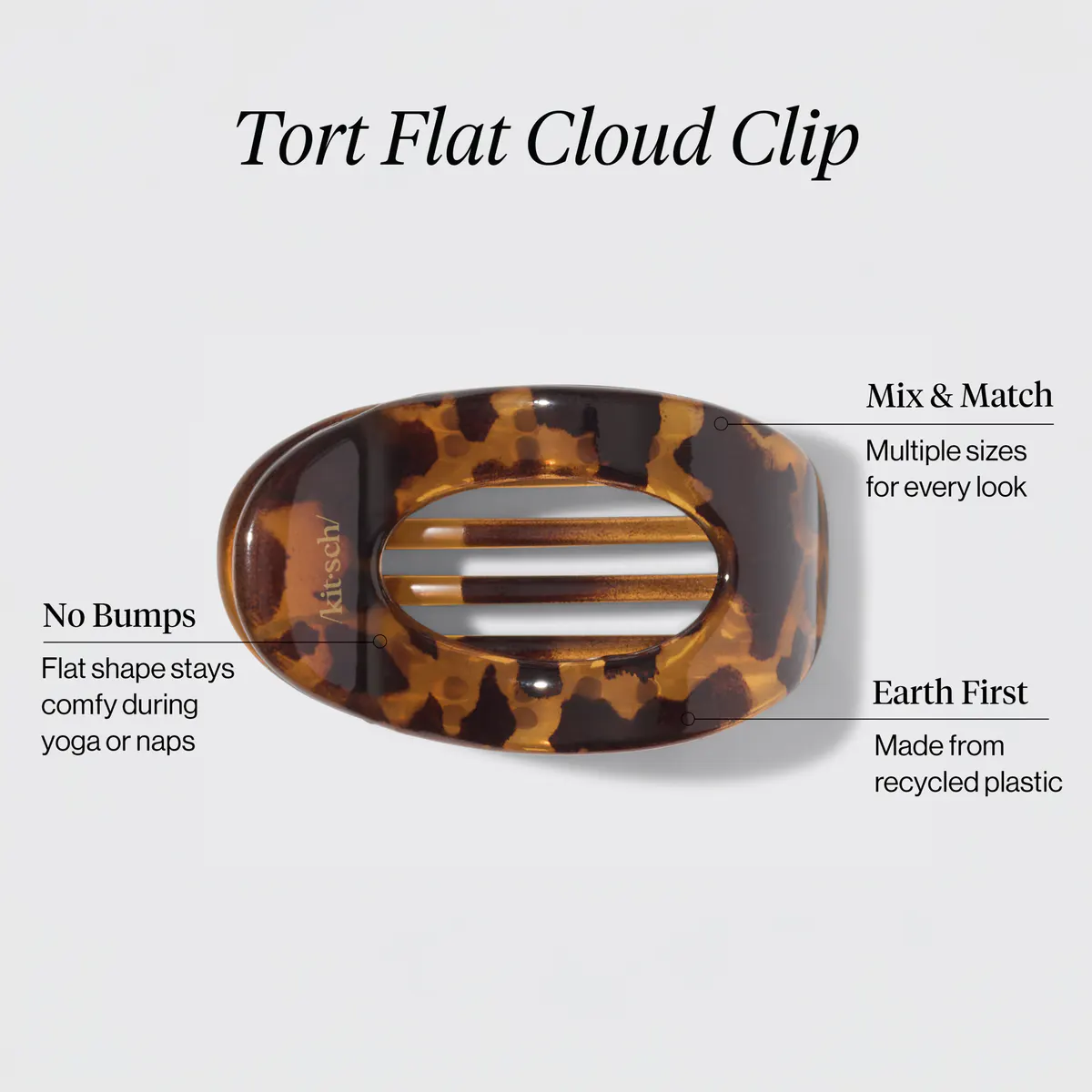 Kitsch Medium Flat Cloud Clip - Tort, view 3