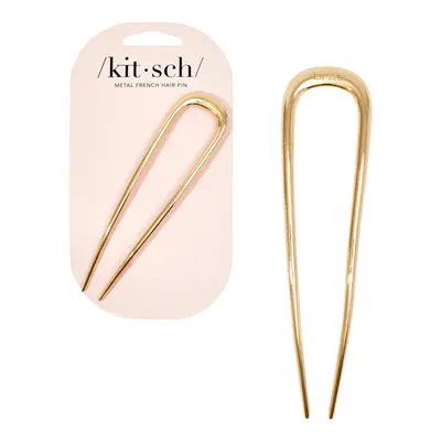 Kitsch Metal French Hair Pin - Gold