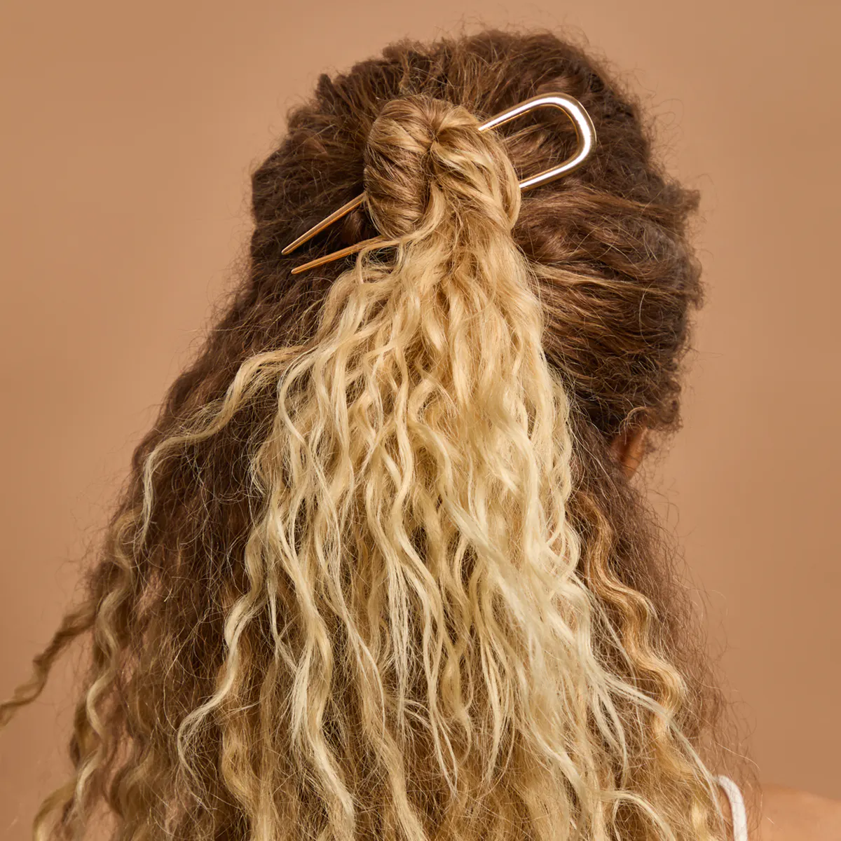 Kitsch Metal French Hair Pin - Gold, view 4