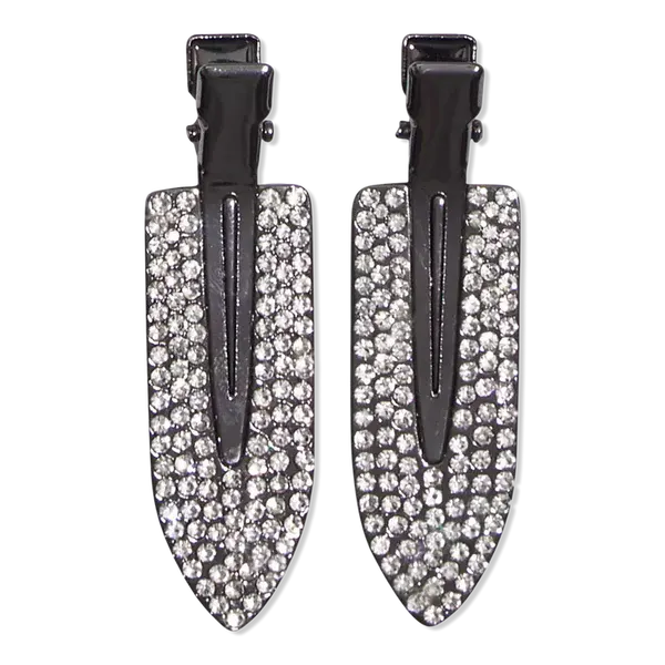Kitsch Metal Rhinestone Creaseless Clips 2pc