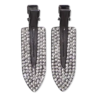 Kitsch Metal Rhinestone Creaseless Clips 2pc