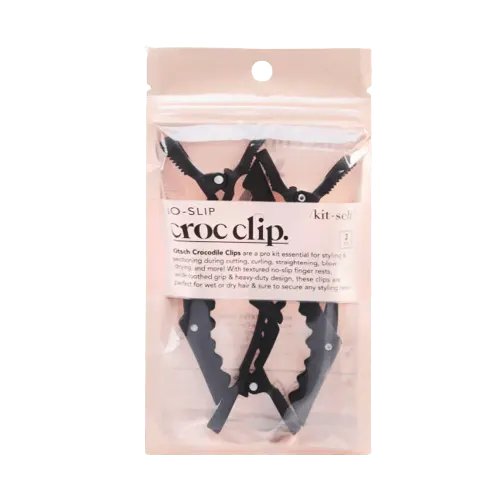 Kitsch No Slip Crocodile Clip 3pc - Black