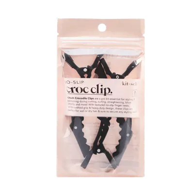 Kitsch No Slip Crocodile Clip 3pc - Black