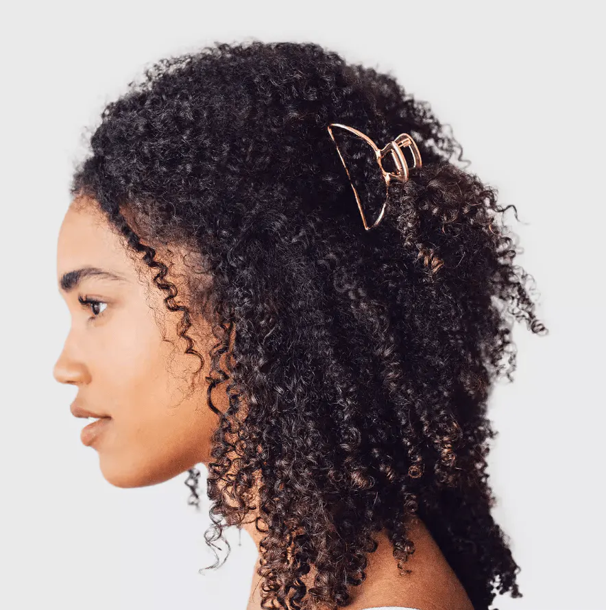 Kitsch Open Shape Claw Clip Gold, view 2