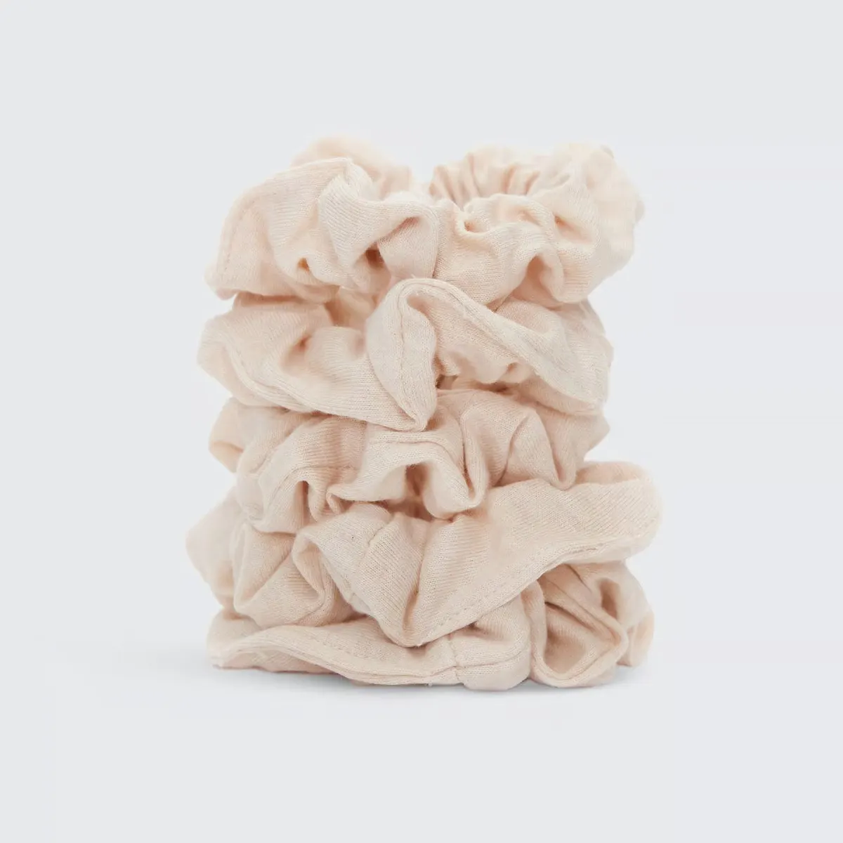 Kitsch Organic Cotton Knit Scrunchies 5pc - Cream, view 2