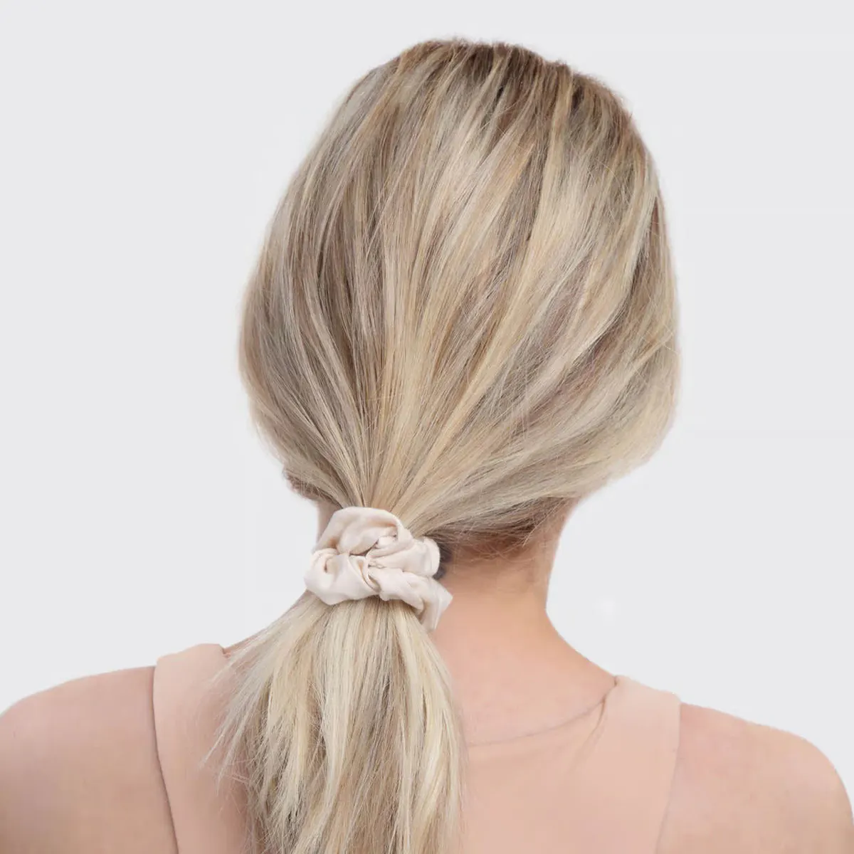 Kitsch Organic Cotton Knit Scrunchies 5pc - Cream, view 3