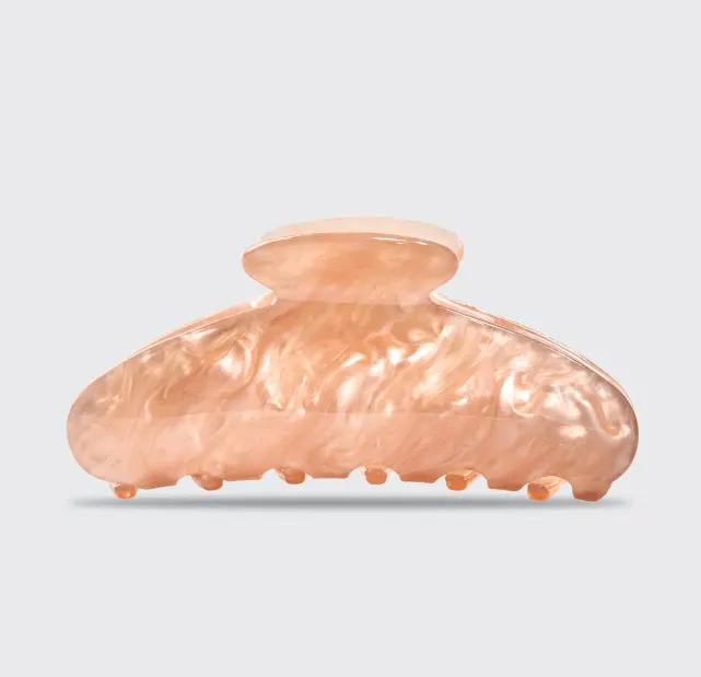 Kitsch Recycled Acrylic Marble Claw Clip - Blonde, view 3
