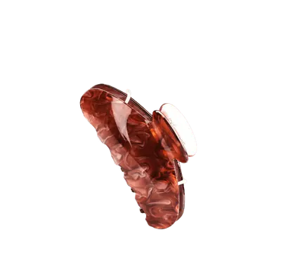 Kitsch Recycled Acrylic Marble Claw Clip - Brunette