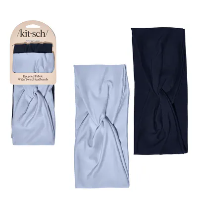 Kitsch Recycled Fabric Wide Headbands 2pc Set - Garden Bouquet