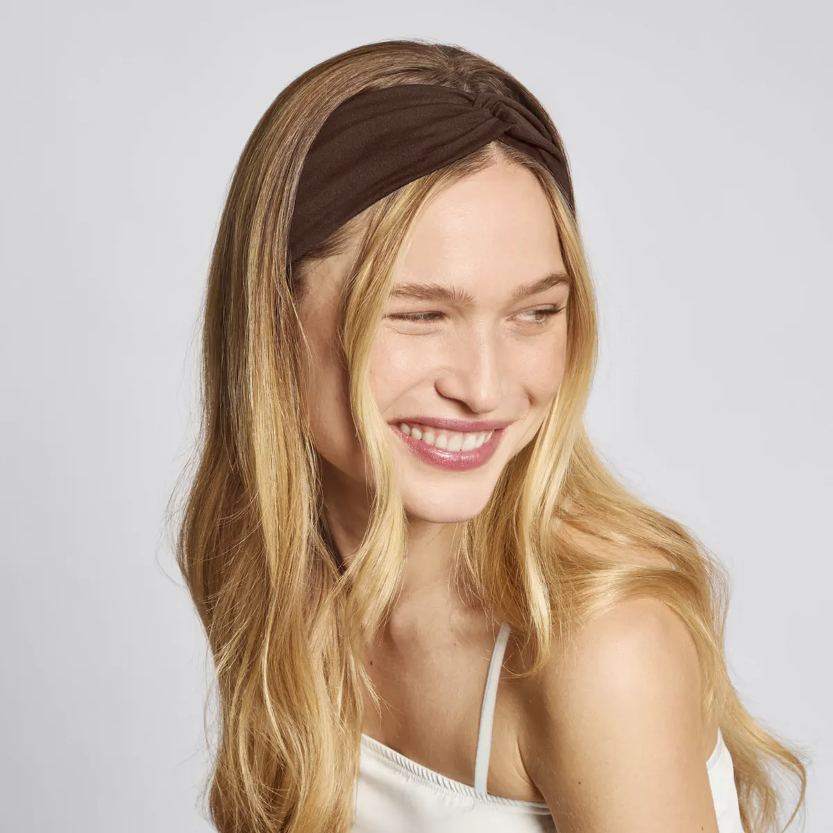 Kitsch Recycled Fabric Wide Headbands 2pc Set - Rosewood, view 3