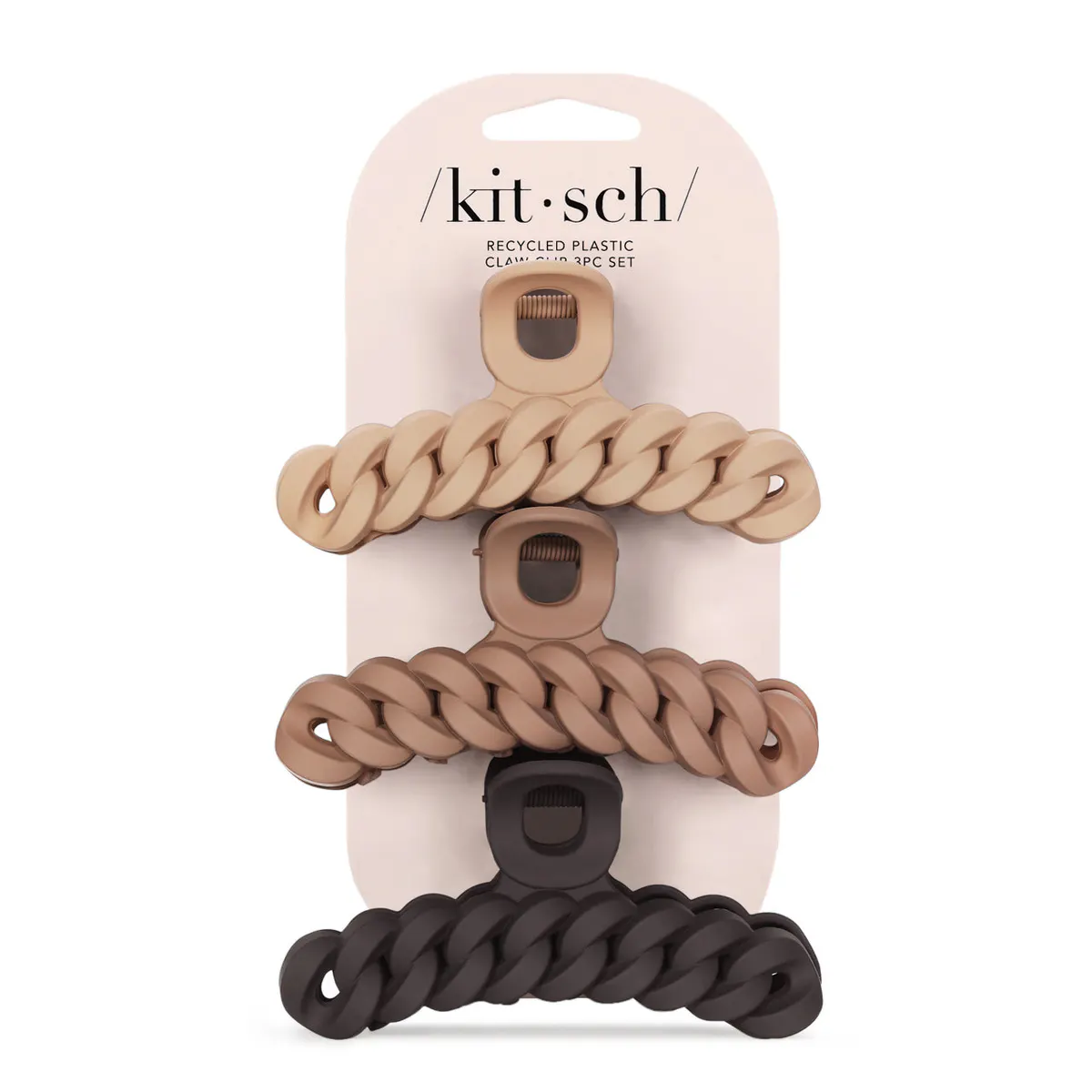 Kitsch Recycled Plastic Chain Claw Clip (3 Pack)