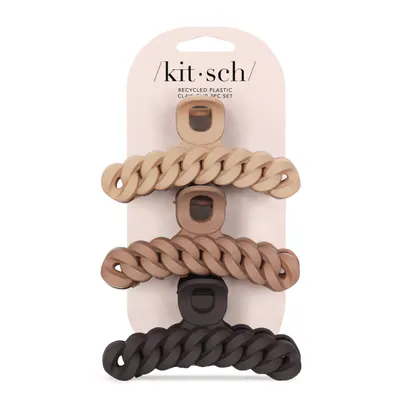 Kitsch Recycled Plastic Chain Claw Clip (3 Pack)