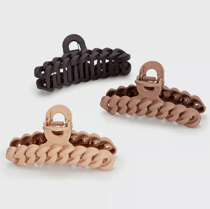 Kitsch Recycled Plastic Chain Claw Clip (3 Pack), view 2