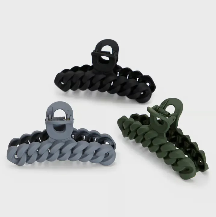 Kitsch Recycled Plastic Chain Claw Clip (3 Pack), view 5