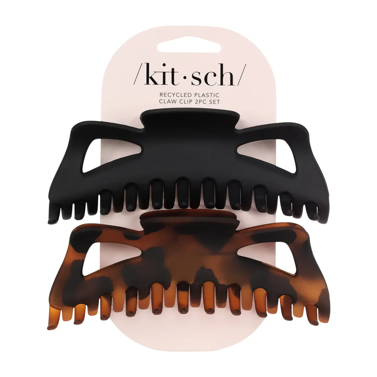Kitsch Recycled Plastic Jumbo Classic Claw Clip (2 Pack)