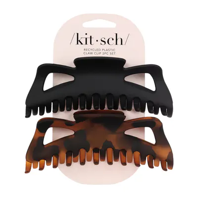 Kitsch Recycled Plastic Jumbo Classic Claw Clip (2 Pack)