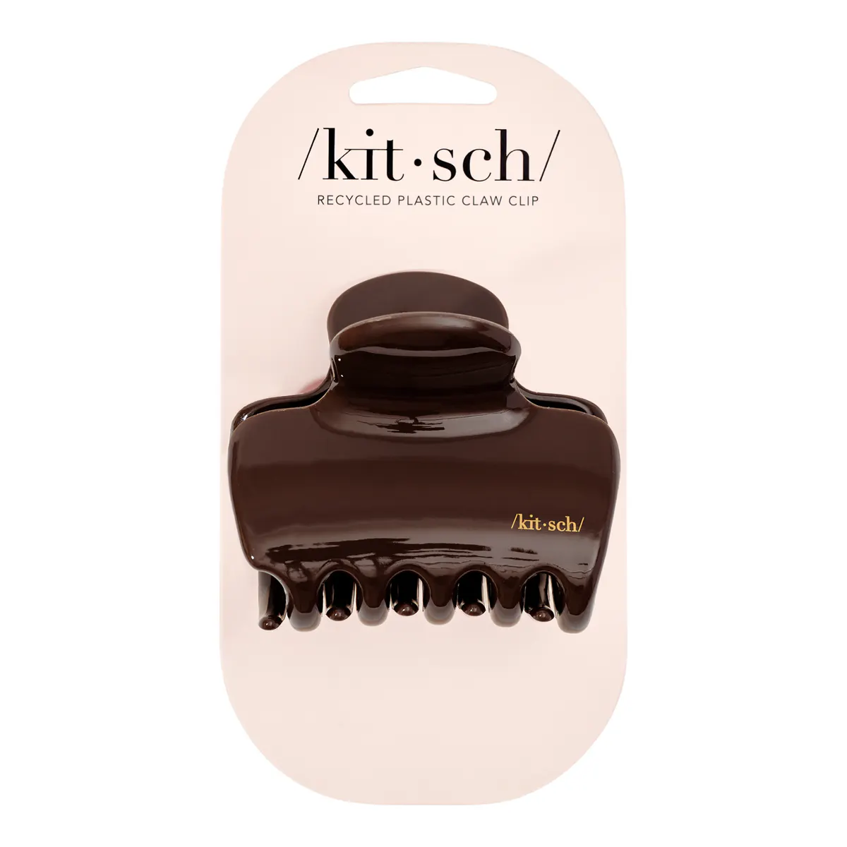 Kitsch Recycled Plastic Puffy Claw Clip - Chocolate