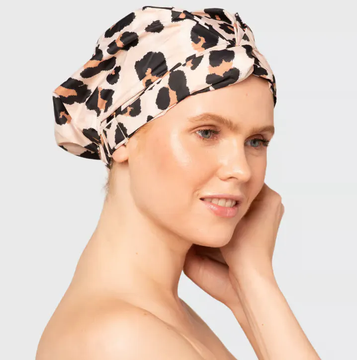 Kitsch Recycled Polyester Luxe Shower Cap, view 6